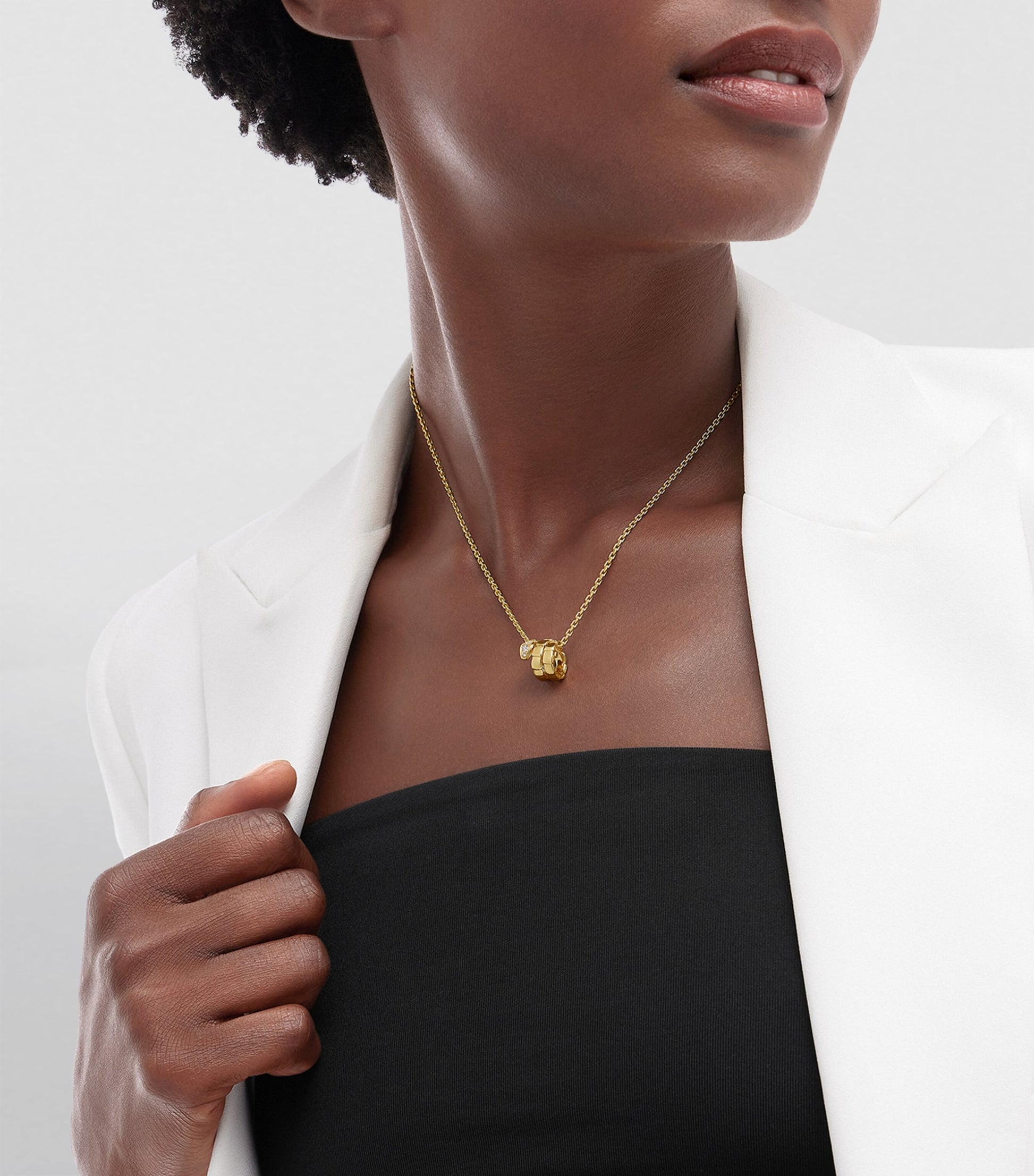 Bvlgari Yellow Gold and Diamond Serpenti Viper Necklace