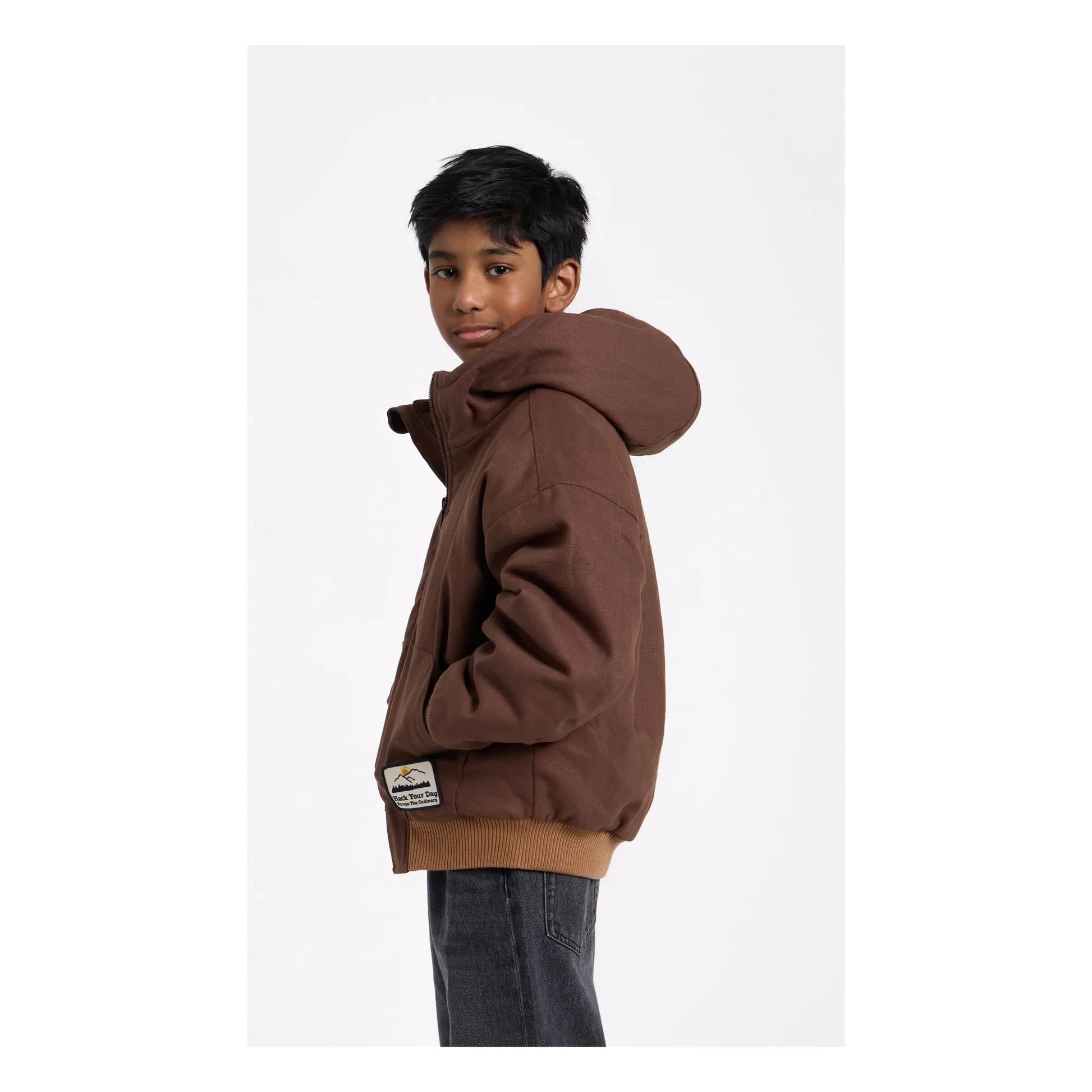 Hundred Pieces - Matt Hooded Jacket | Brown