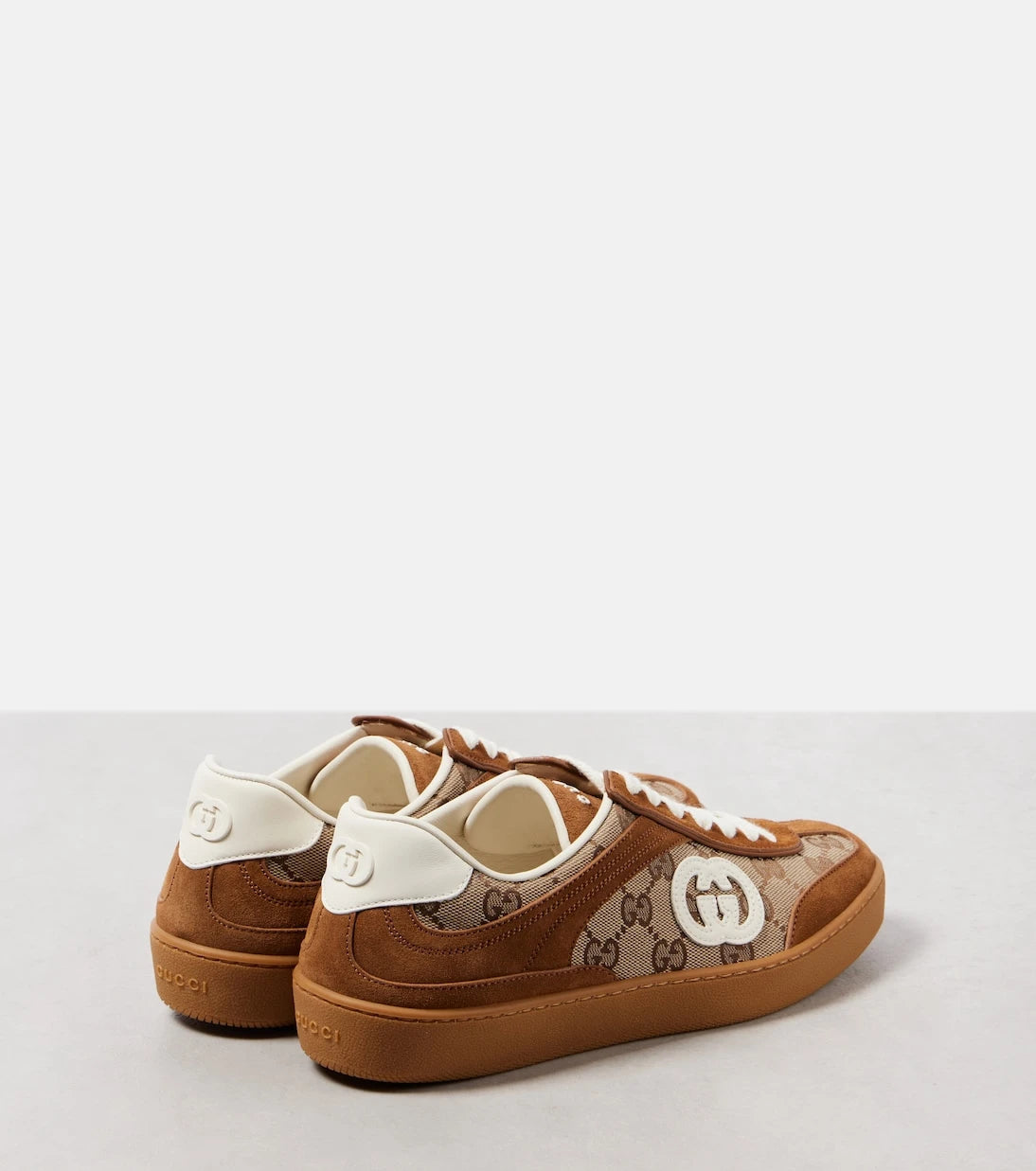 Gucci - Interlocking G GG Canvas suede sneakers