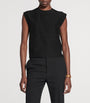 Balenciaga Black Silk Jacquard License Top