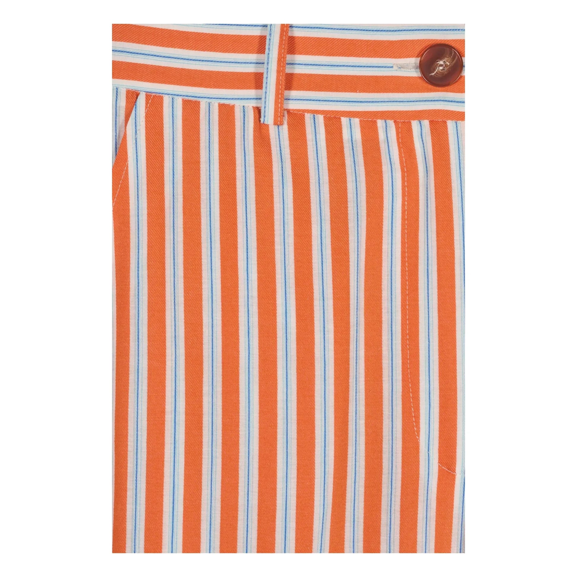 Maria de la Orden - Romeo Cotton Stripe Pants | Orange