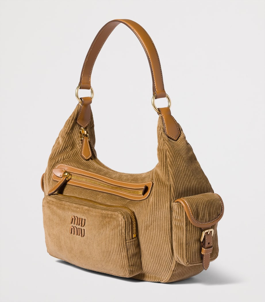 Corduroy Pocket Shoulder Bag
