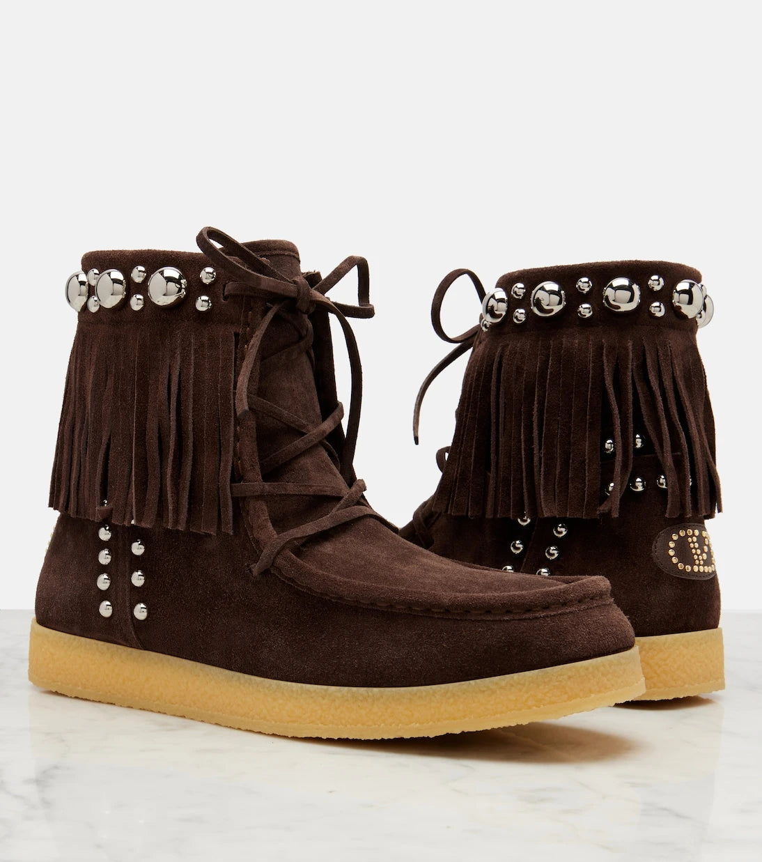 Valentino Garavani - Nellcôte studded suede ankle boots