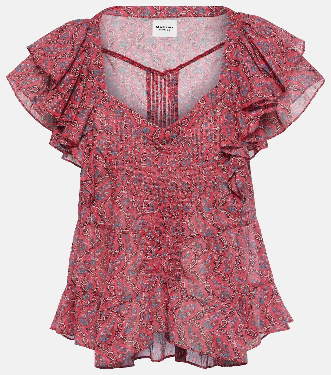 Marant Etoile - Madrana ruffled printed cotton top