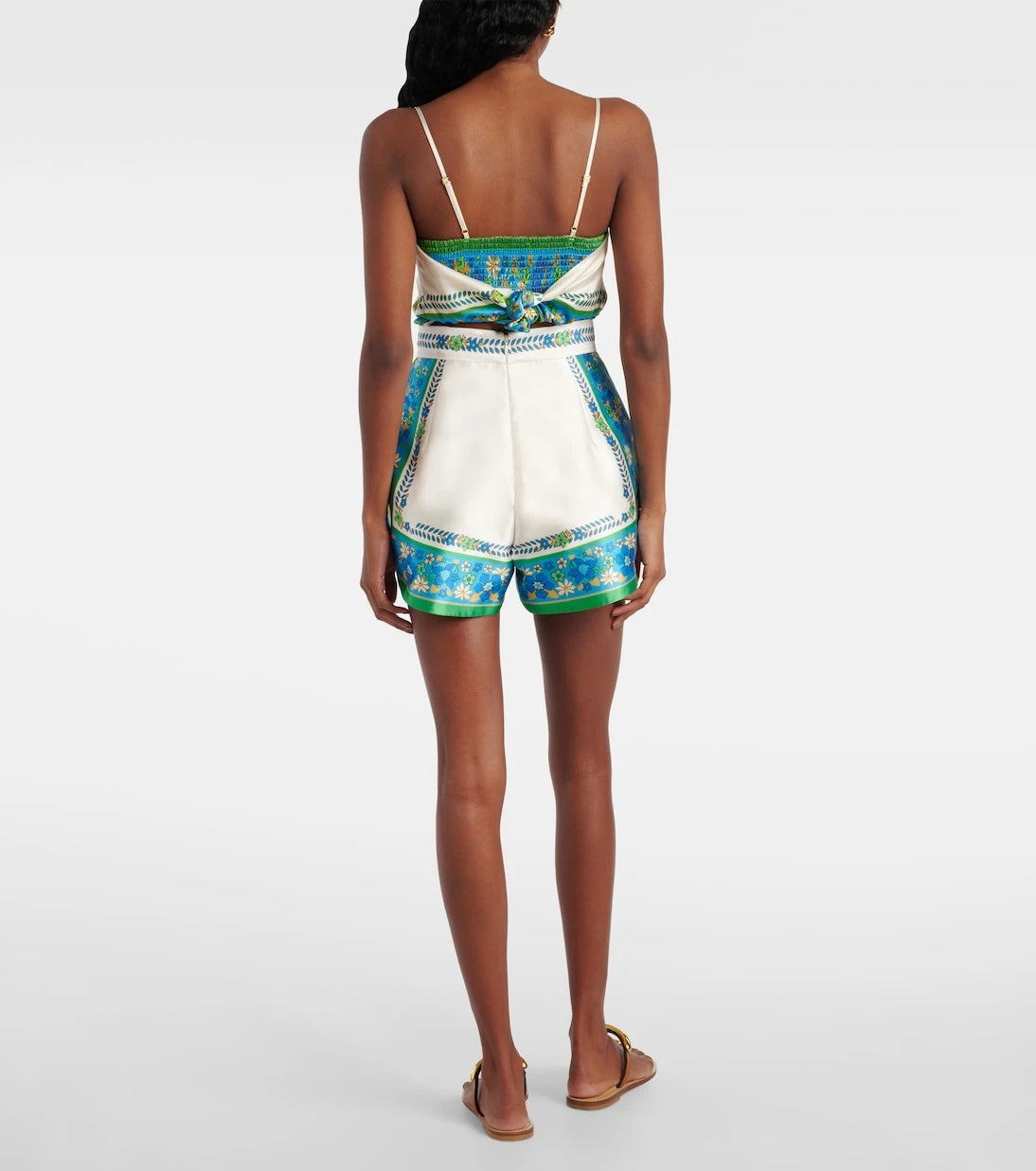 Alémais - Vivianna printed high-rise shorts