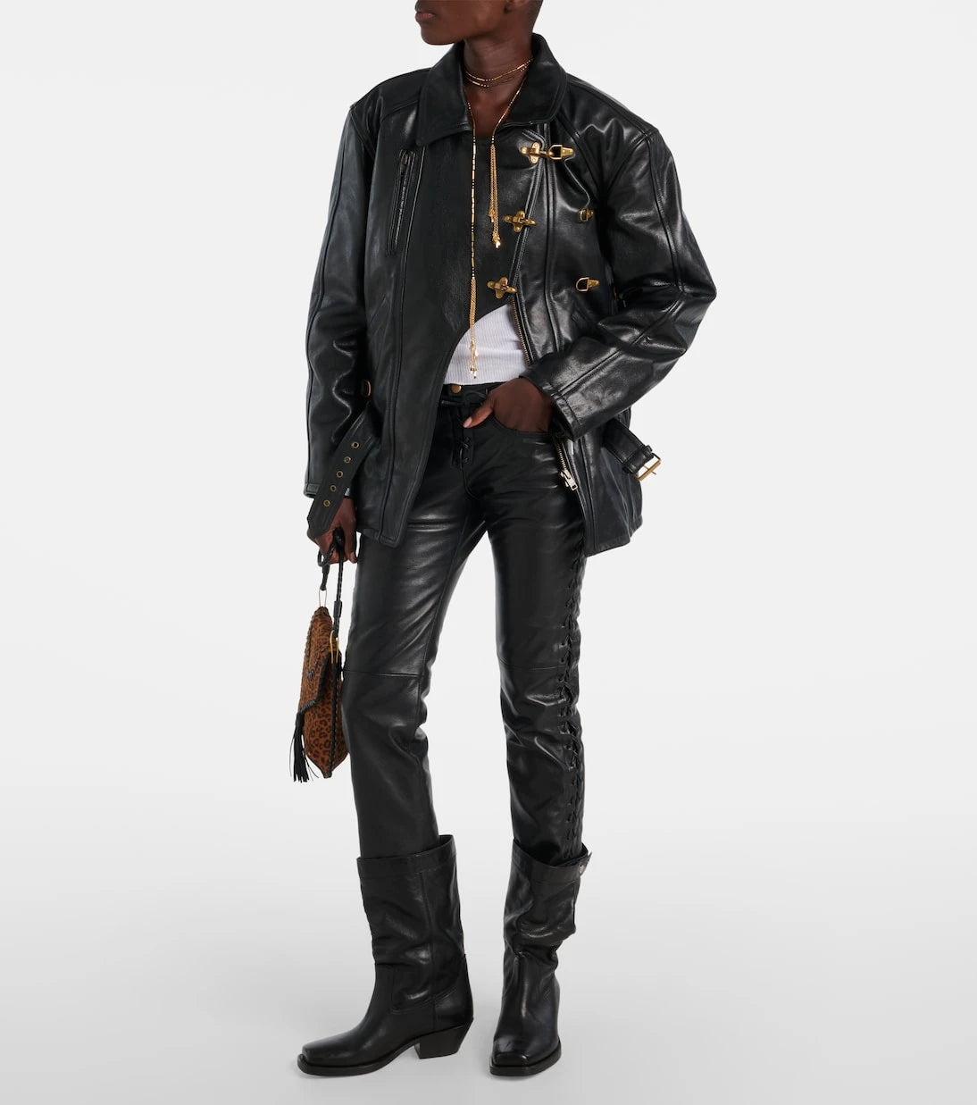 Isabel Marant - Caitlyn belted leather jacket