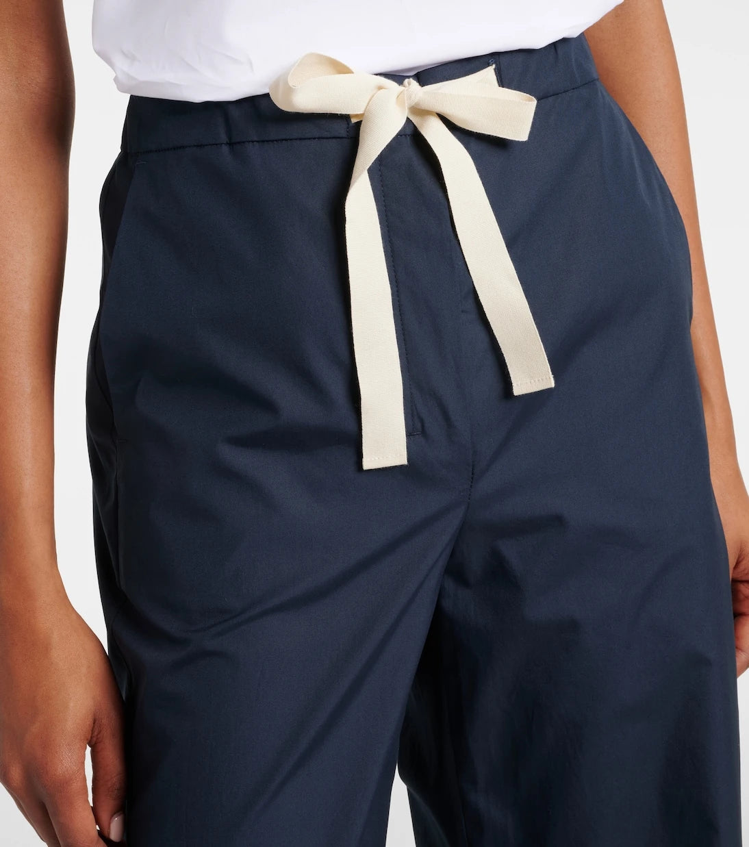 'S Max Mara - Argento cotton wide-leg pants