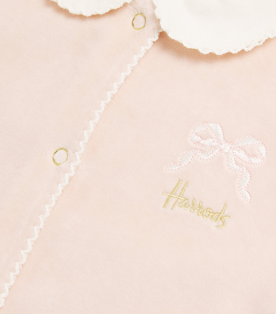 Velour Embroidered All-In-One (0-18 Months)