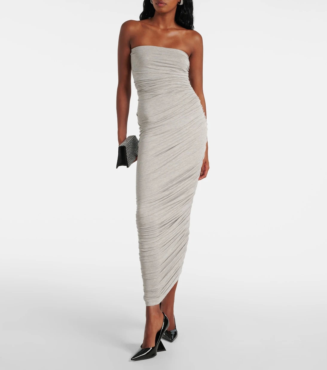 Norma Kamali - Diana ruched jersey maxi dress