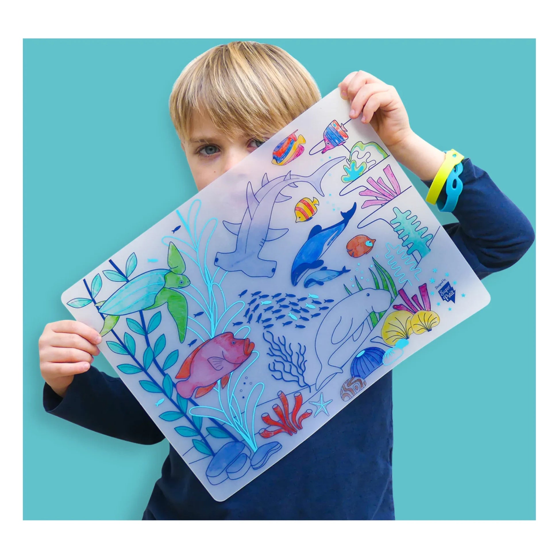 Superpetit - Coral Reef Colouring Placemat