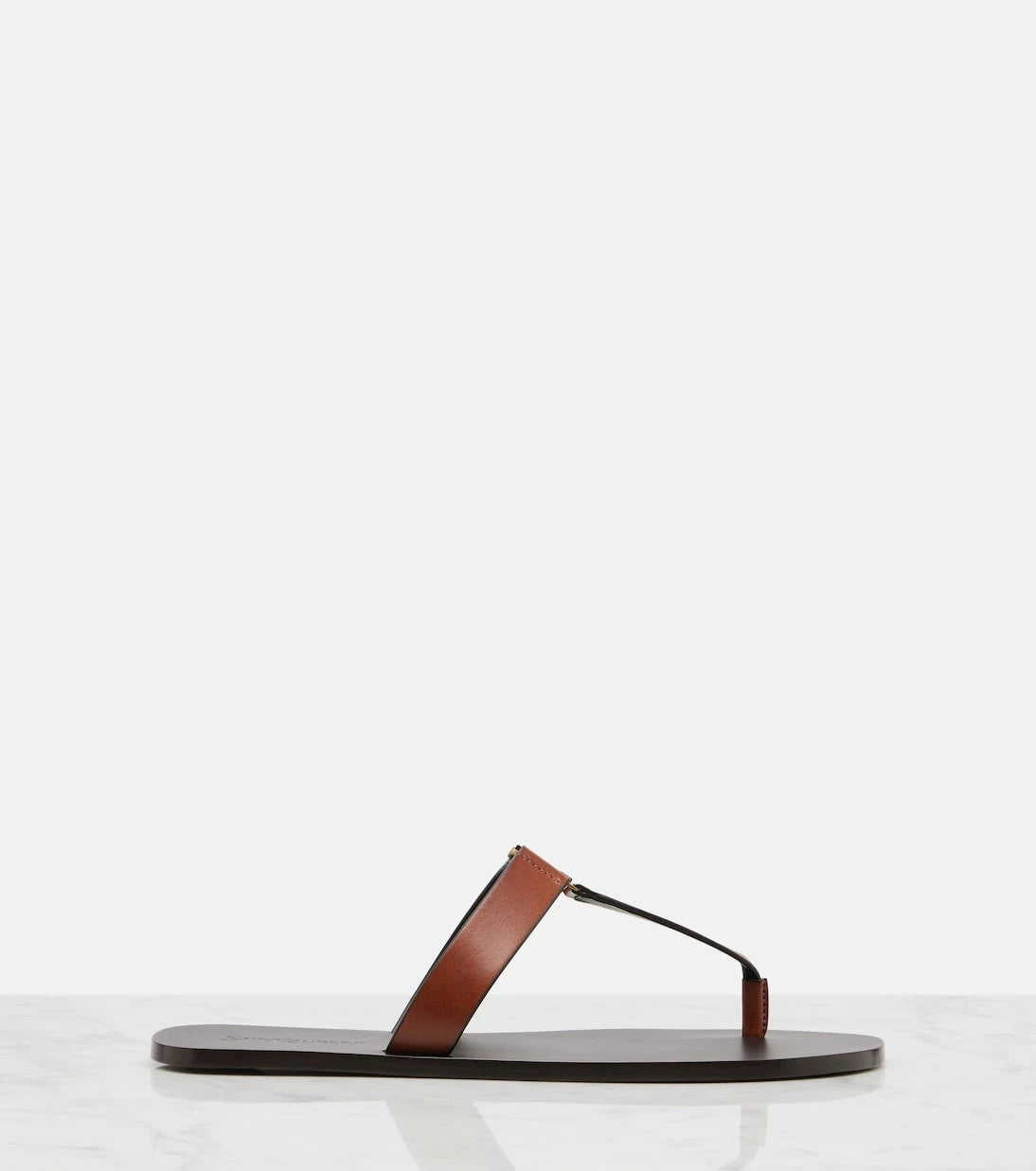 Saint Laurent - Cassandre leather thong sandals