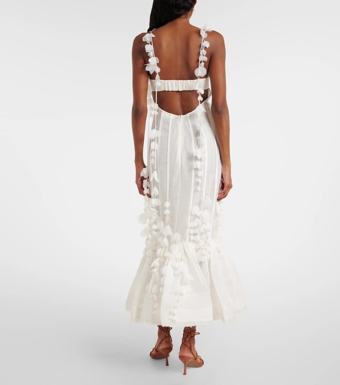 Zimmermann - Dawning linen and silk midi dress