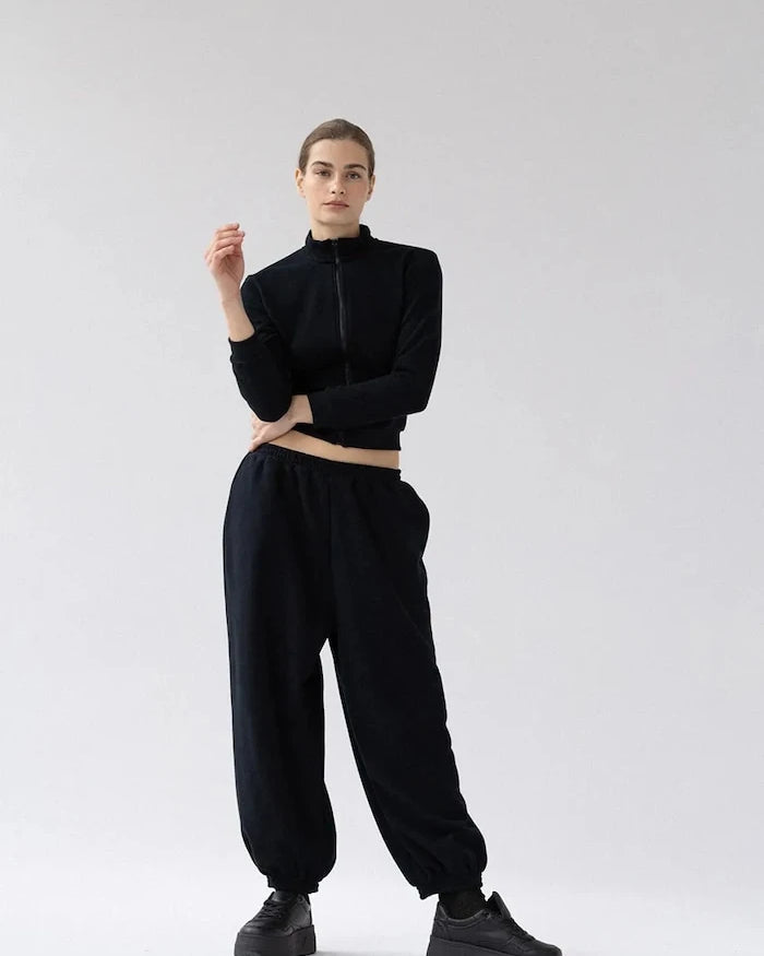 Muuv. fermuarlı kadın pamuklu sweatshirt LE PUMP