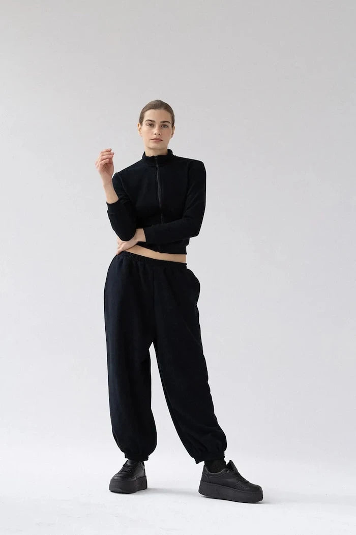 Muuv. fermuarlı kadın pamuklu sweatshirt LE PUMP