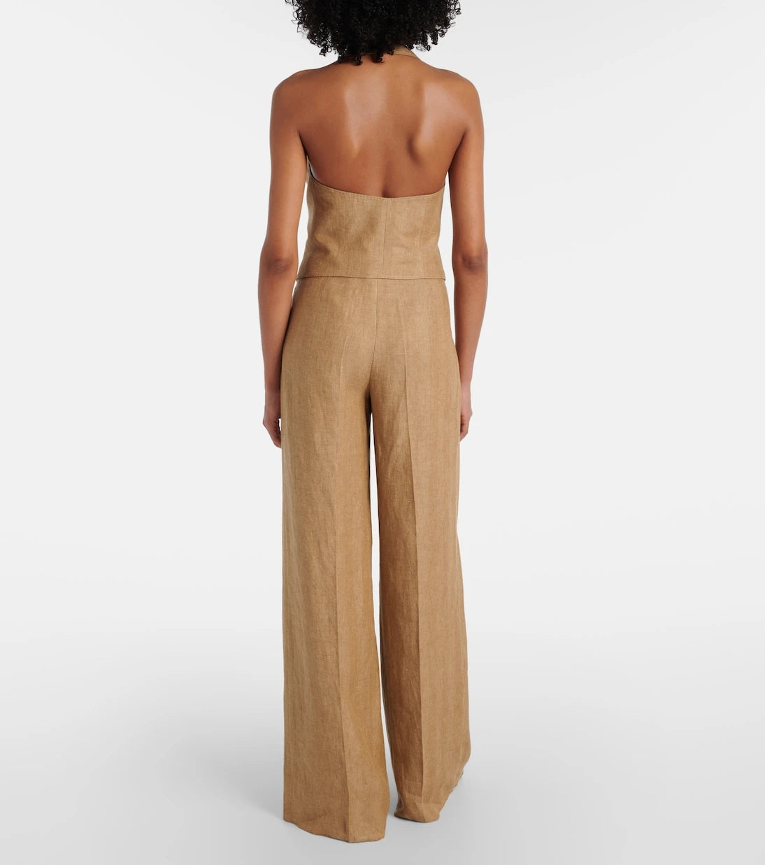 Max Mara - سترة سورو الكتان بظهر مفتوح