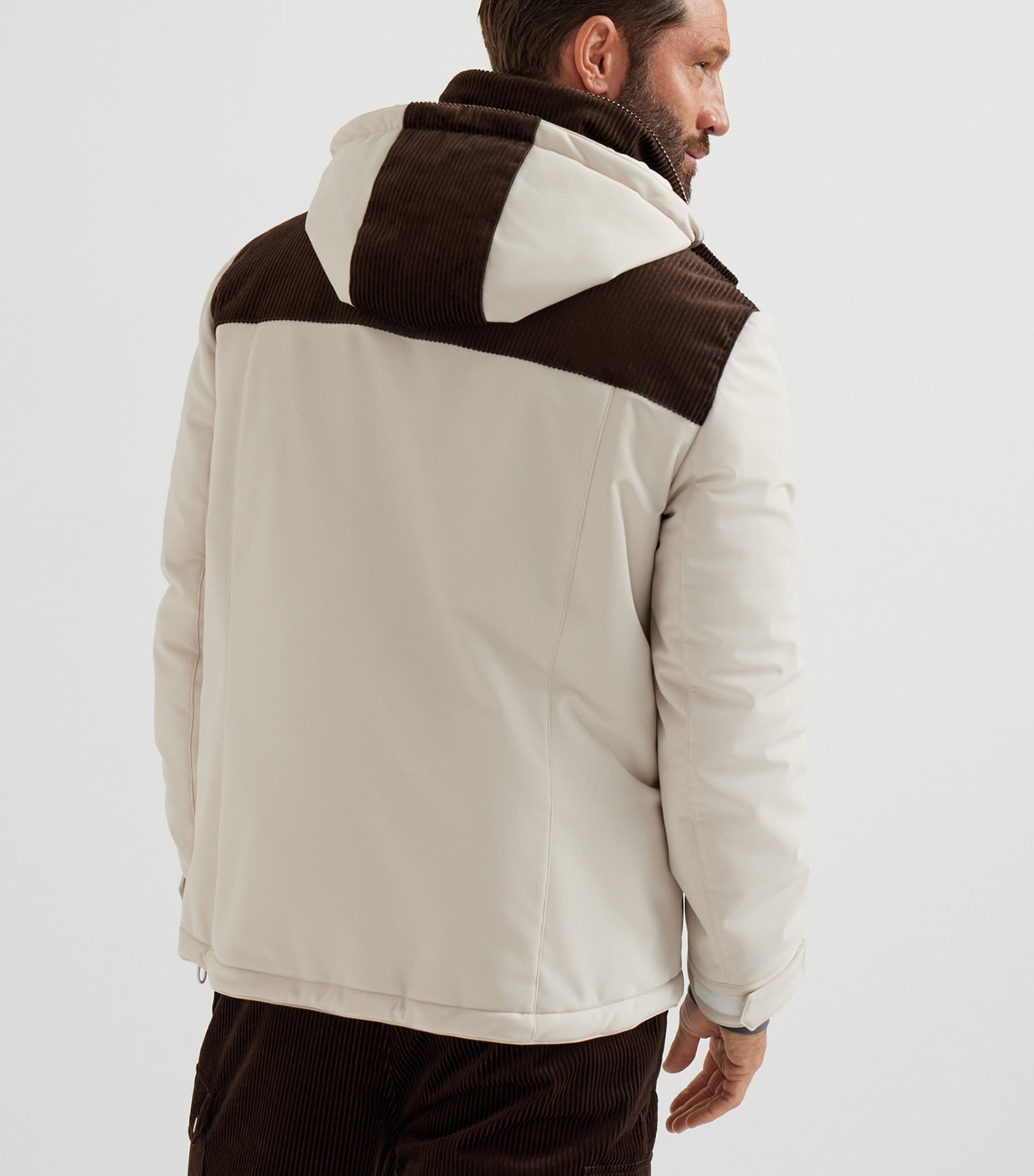 Brunello Cucinelli Brown Corduroy-Detail Mountain Jacket