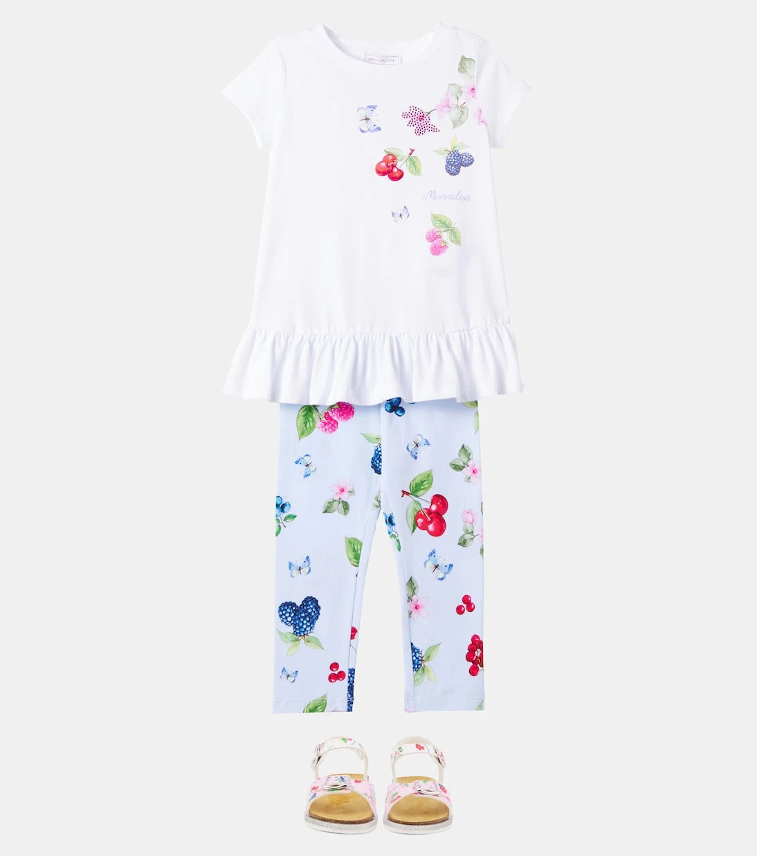 Monnalisa - Printed cotton T-shirt and leggings set
