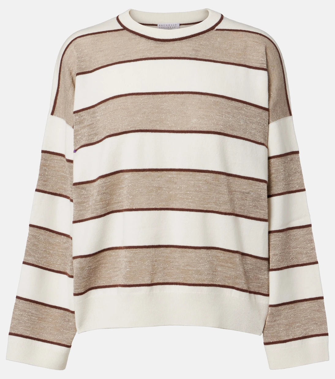 Brunello Cucinelli - Striped wool, cashmere, and silk sweater