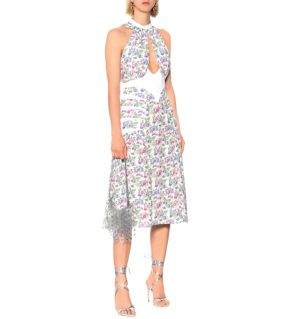 Rabanne - Floral halterneck midi dress