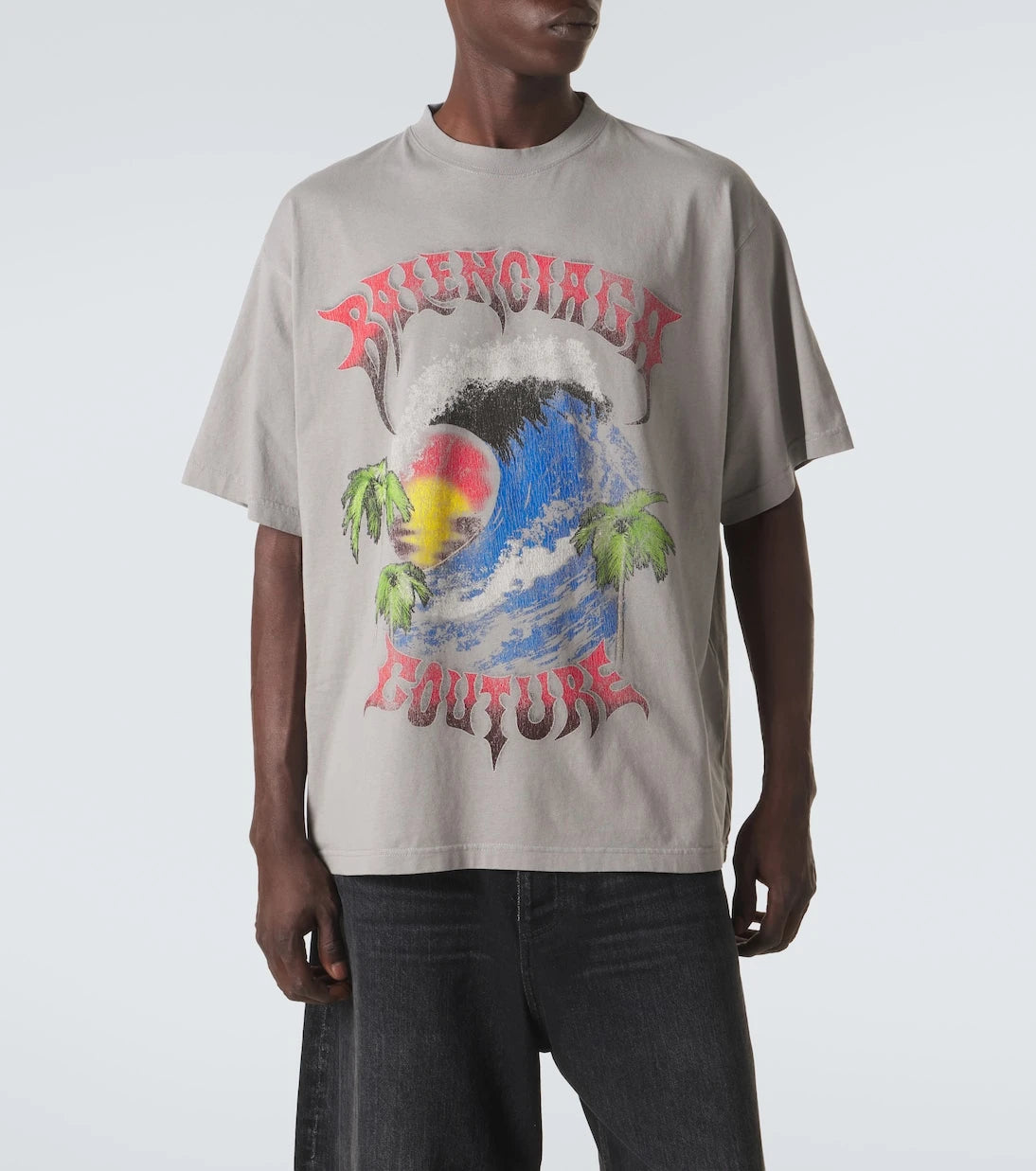 Balenciaga - Printed cotton jersey T-shirt