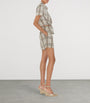Burberry Ivory Cotton Check Drawstring Shorts