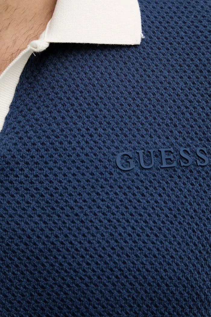 Guess тениска с яка мъжка от памук JHONNY