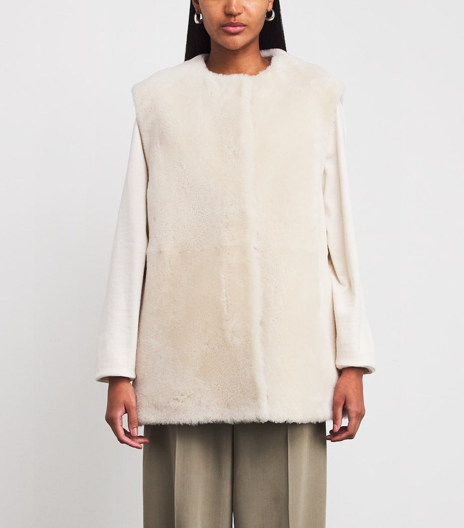 Ivory Shearling Gilet