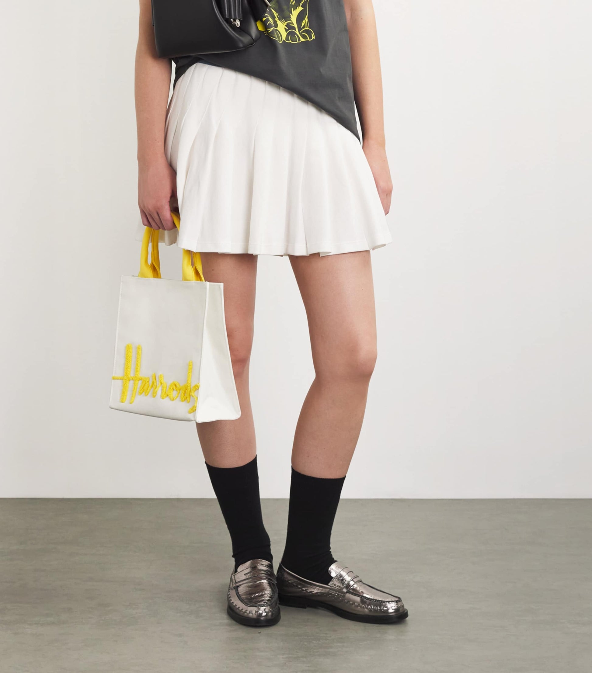 Yellow Small Cotton Logo Tote Bag