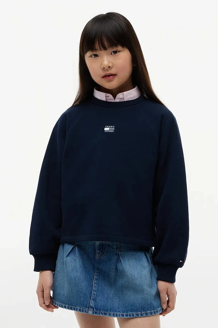 Tommy Hilfiger çocuklar için pamuklu sweatshirt