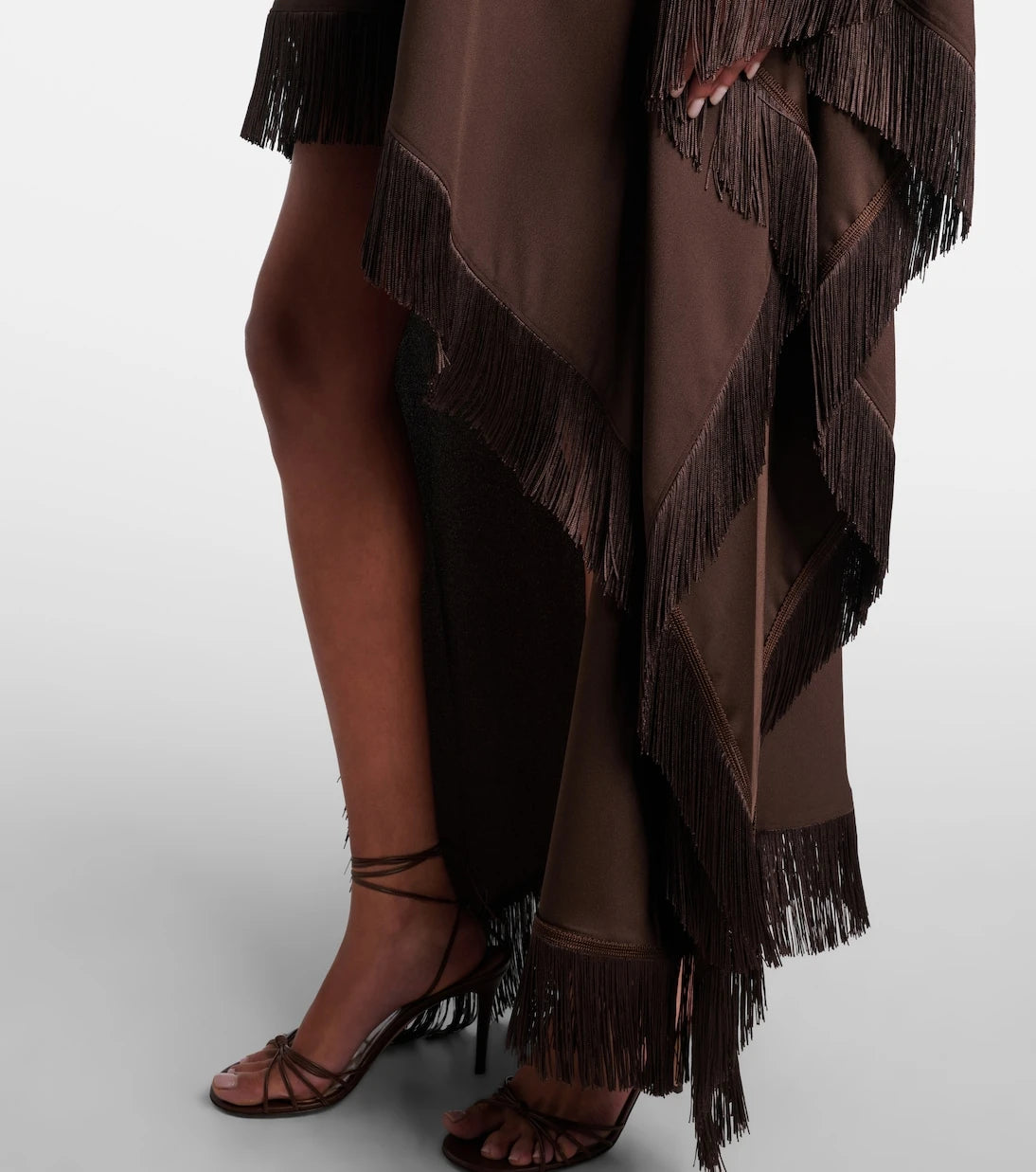 Taller Marmo - California saçaklı saten kaftan