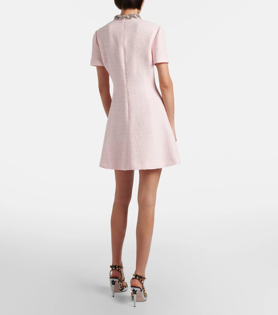 Valentino - Embellished tweed minidress