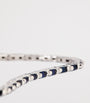 White Gold and Sapphire Bold Linear Tennis Bracelet