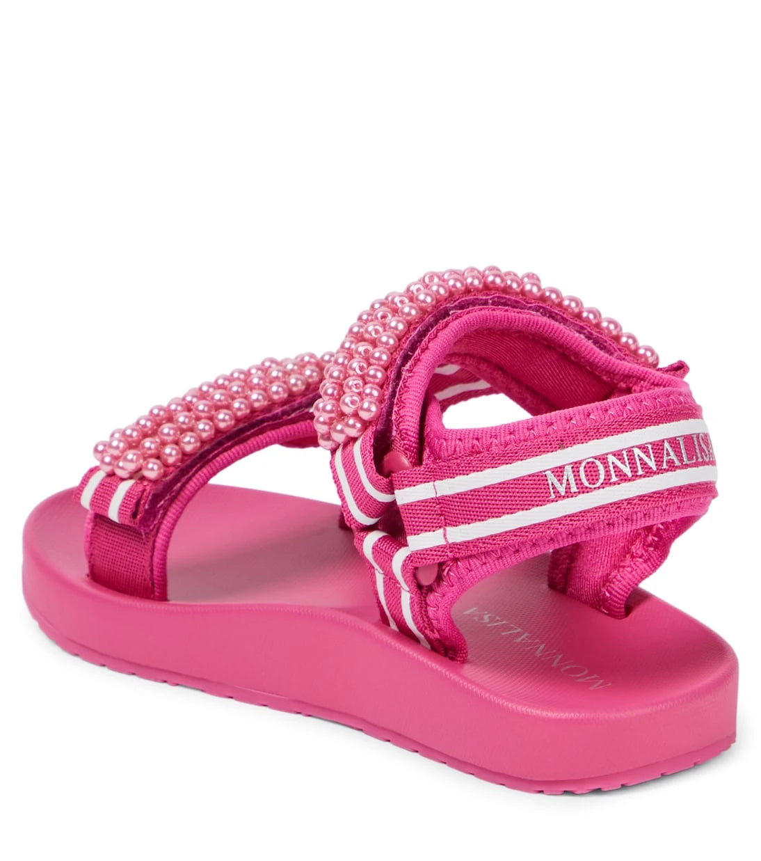 Monnalisa - Tecno faux pearl-embellished sandals