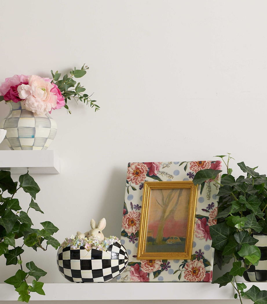 MacKenzie-Childs Large Sterling Check Vase (18cm)