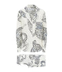 Desmond & Dempsey Beige Jaguar Print Long Pyjama Set