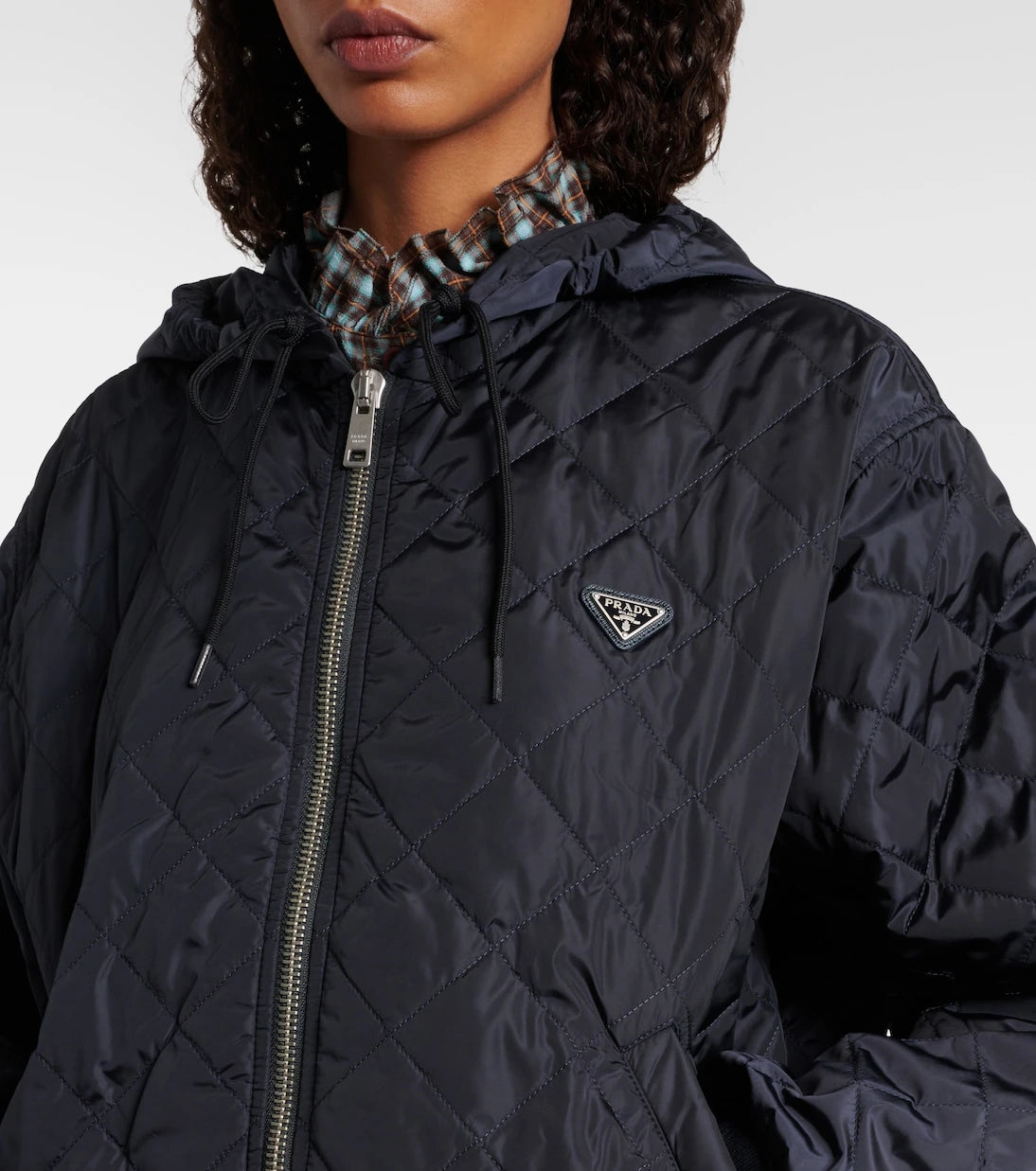 Prada - Hooded quilted jacket