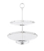 Greggio Silver-Plated Georgian 2-Tier Cake Stand