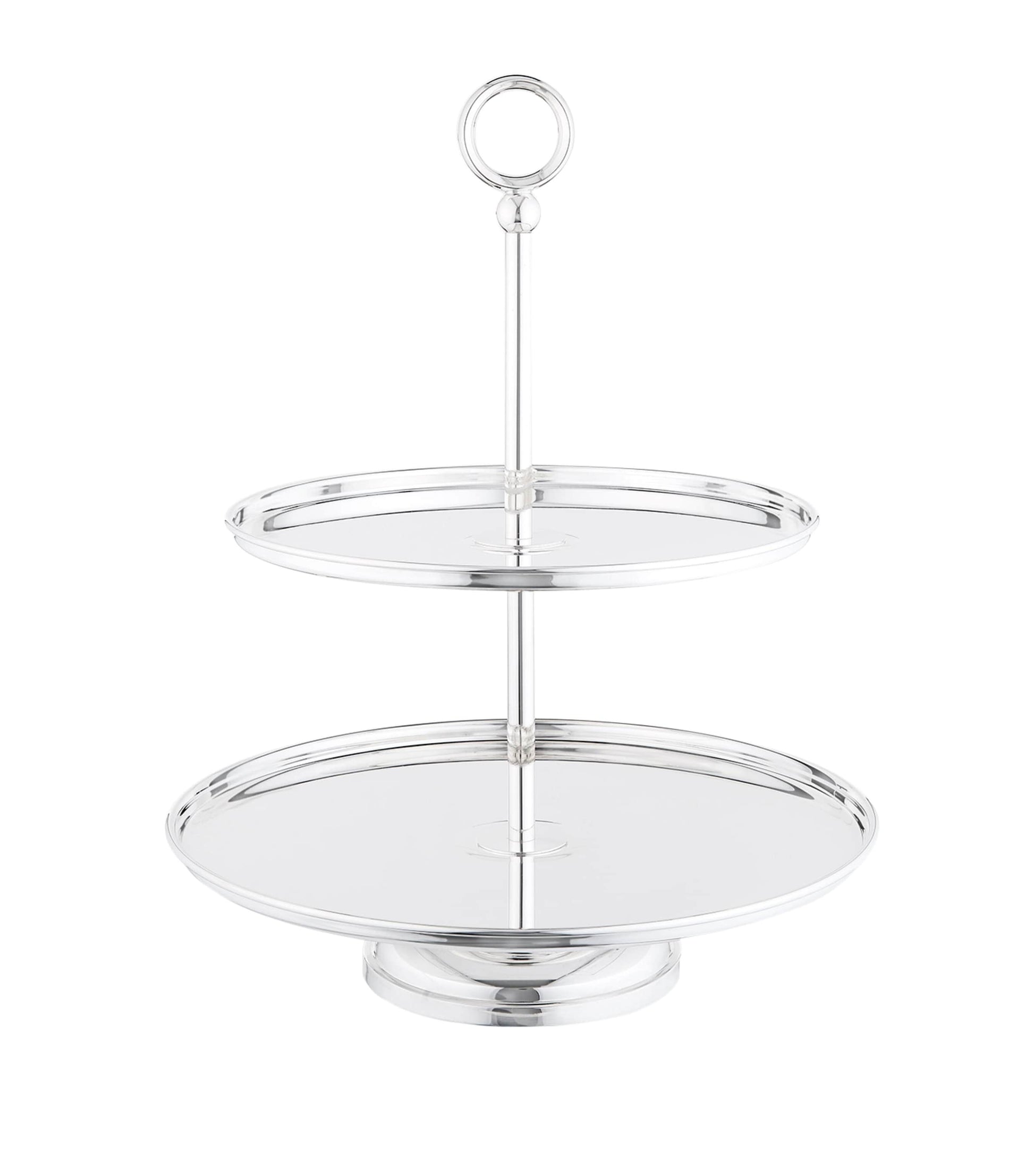 Greggio Silver-Plated Georgian 2-Tier Cake Stand
