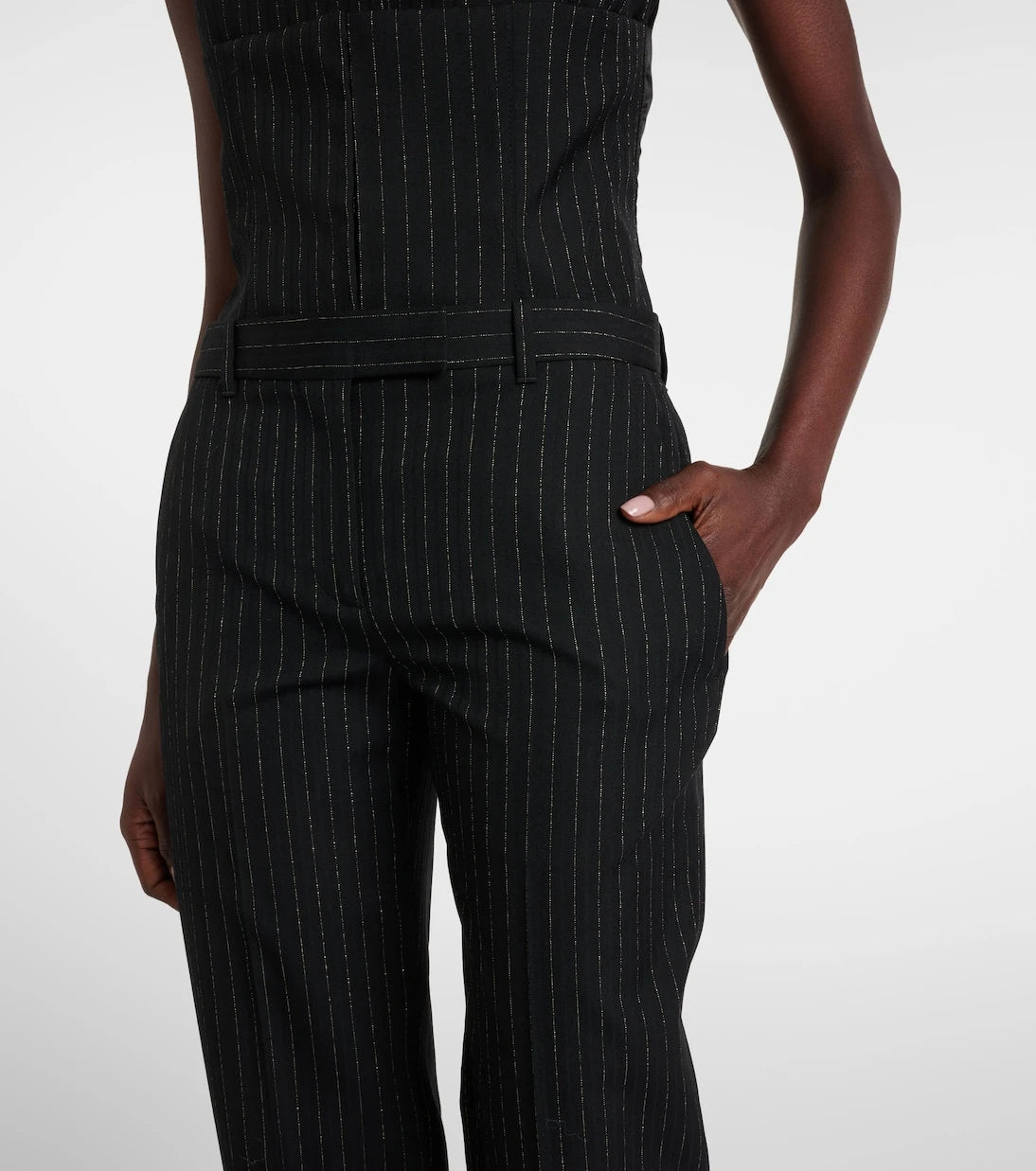 McQueen - Pinstripe wool straight pants