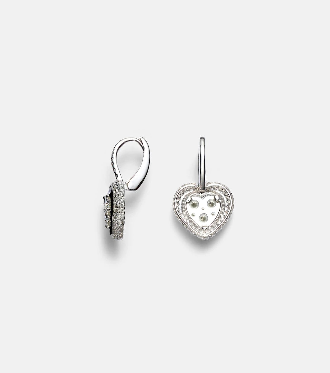 Kamyen - 18kt white gold earrings with diamonds