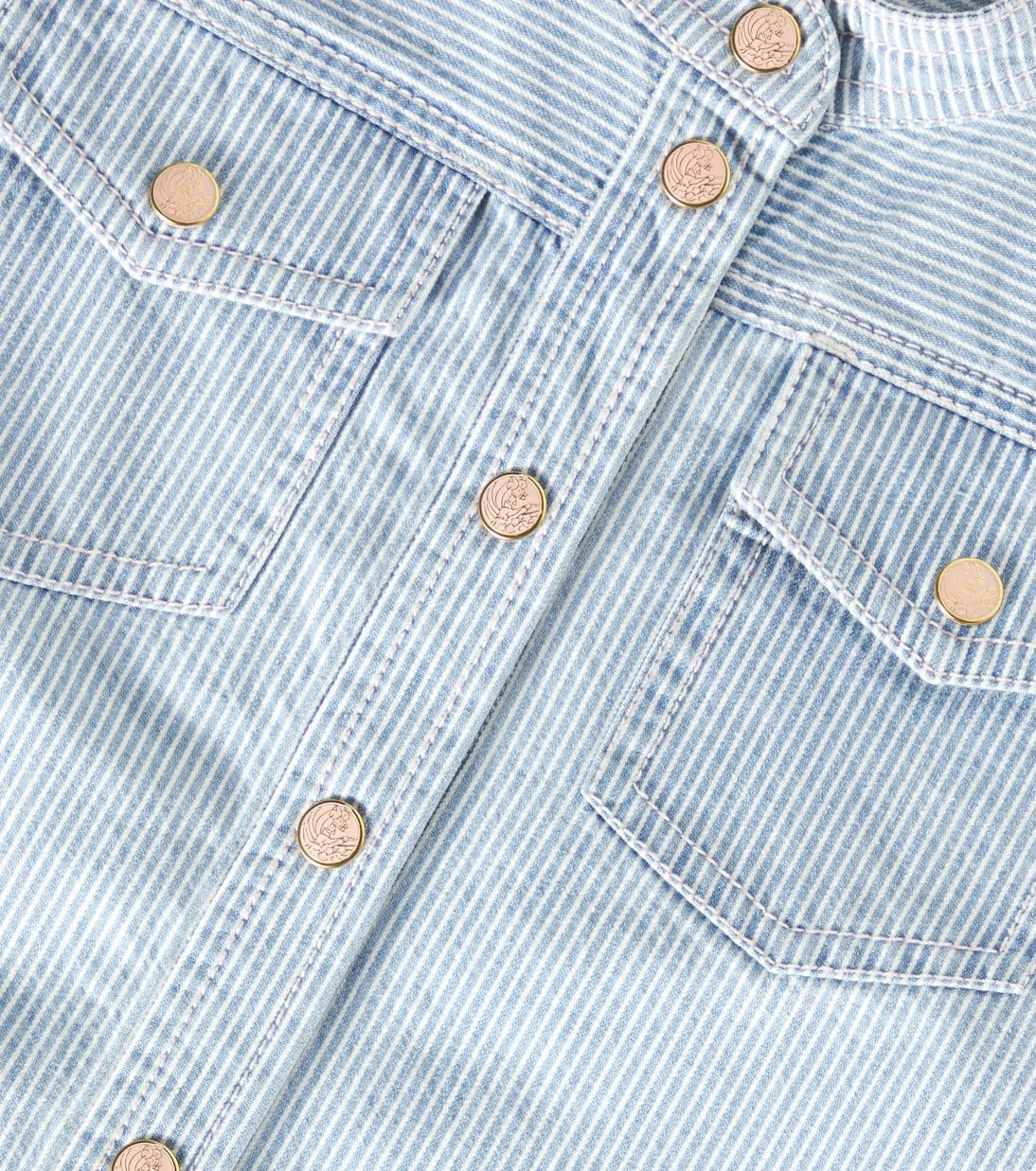 Zimmermann Kids - Wylie Utility striped denim top