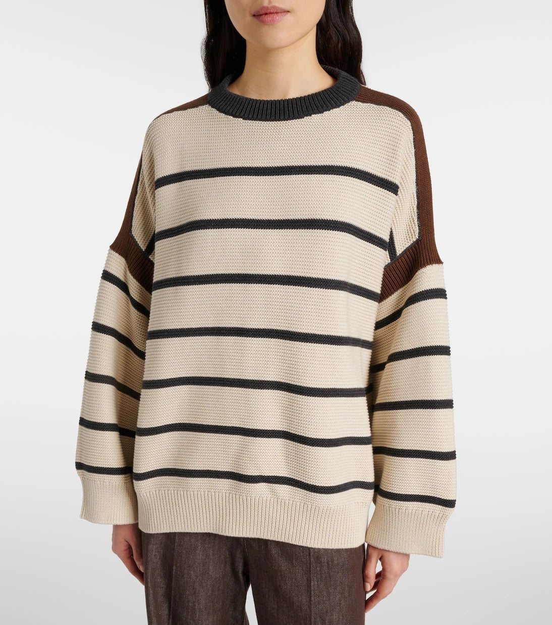 Brunello Cucinelli - Striped cotton sweater