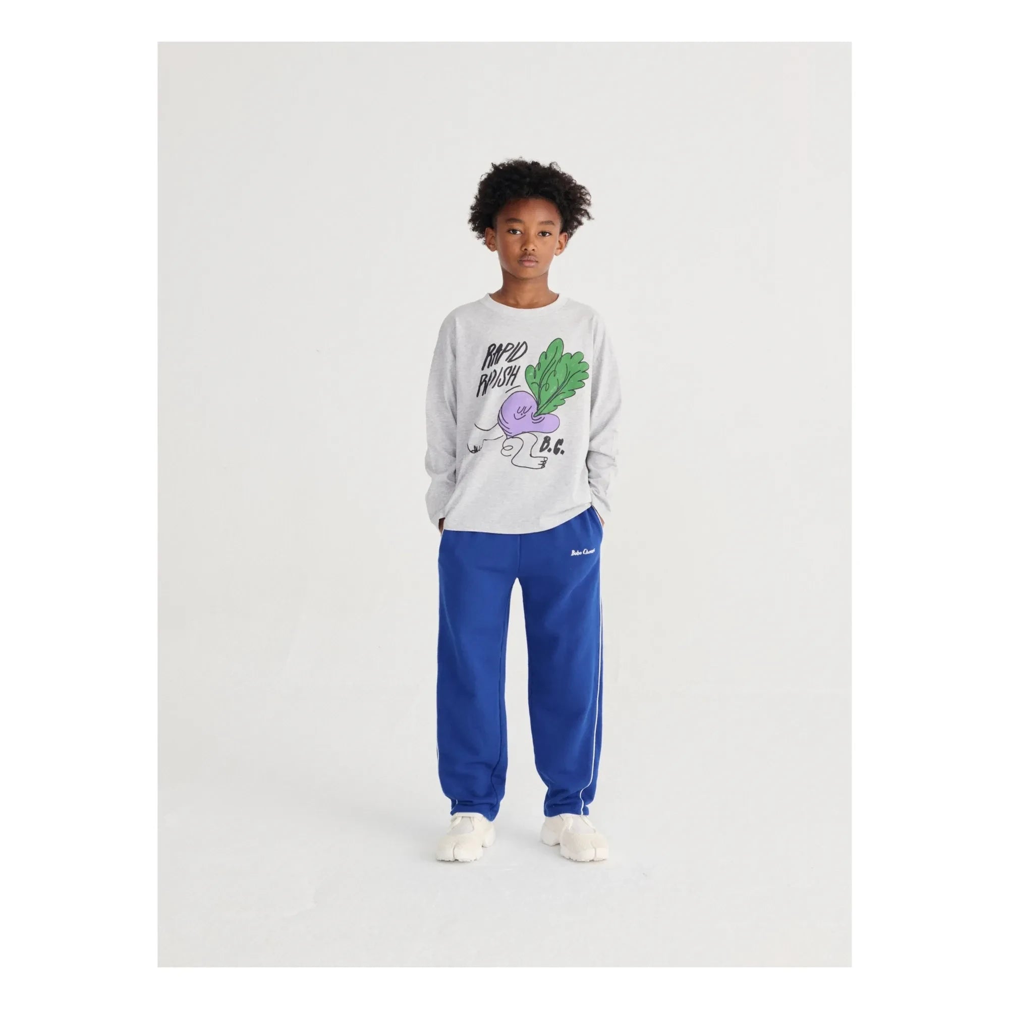Bobo Choses - Rapid Radish organic cotton T-shirt | Heather grey
