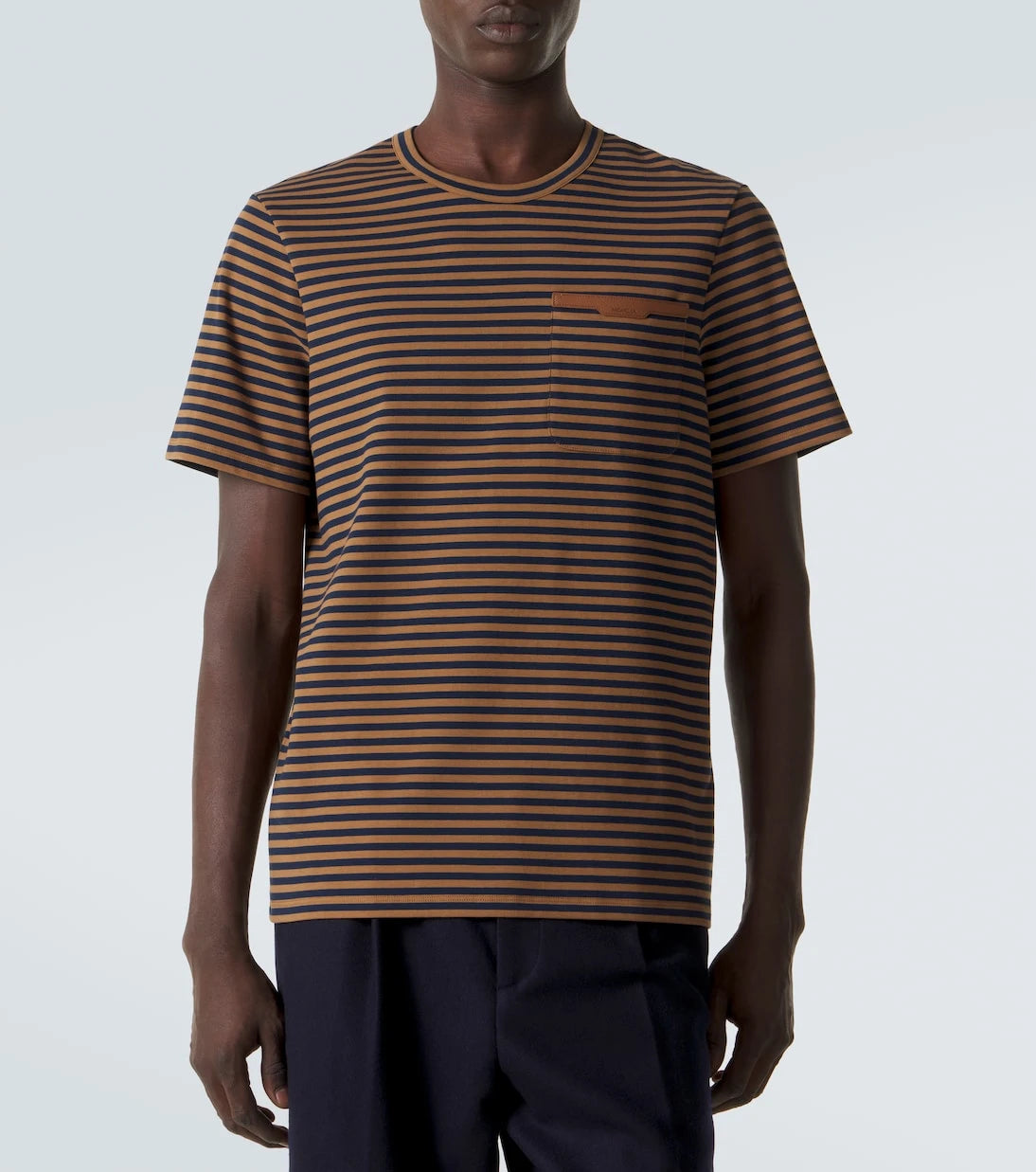 Moncler - Striped cotton-blend jersey T-shirt