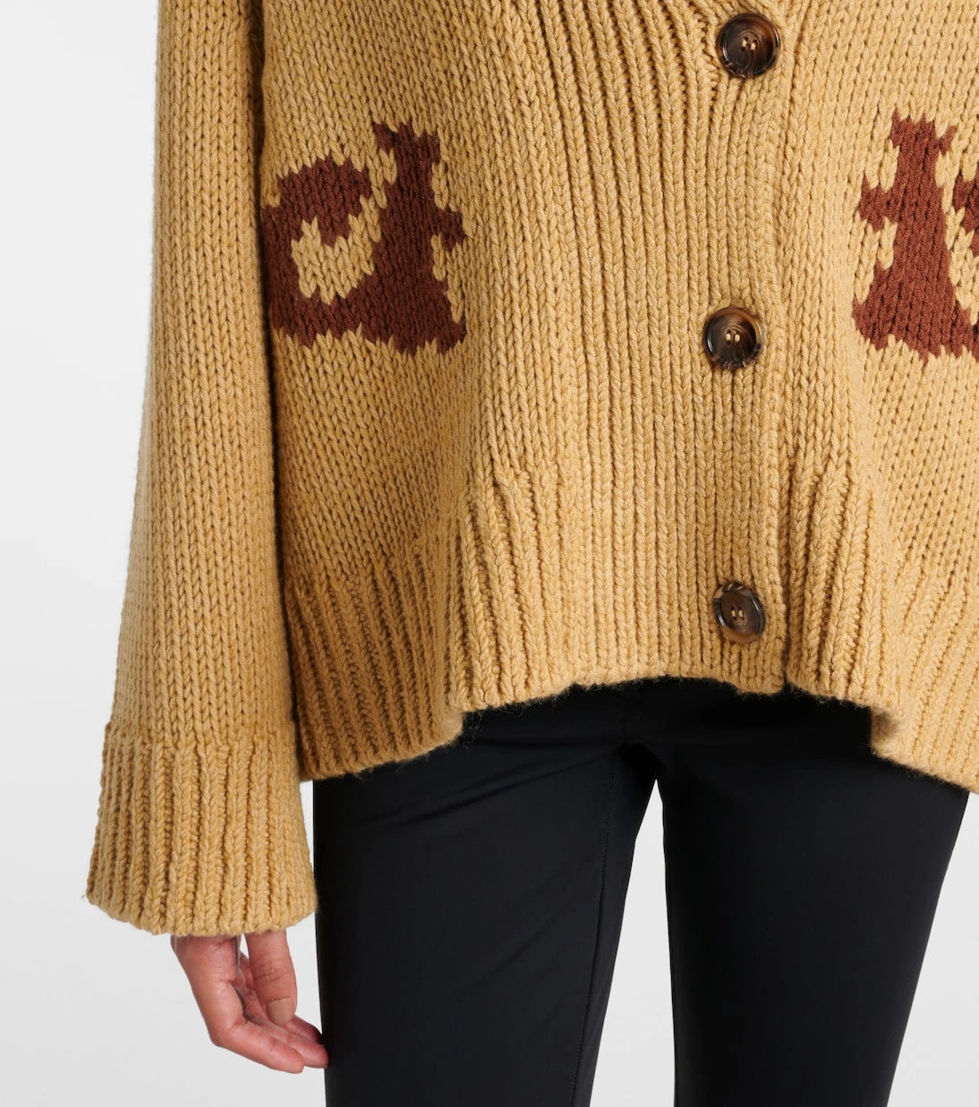 Goldbergh - Nora intarsia wool-blend cardigan