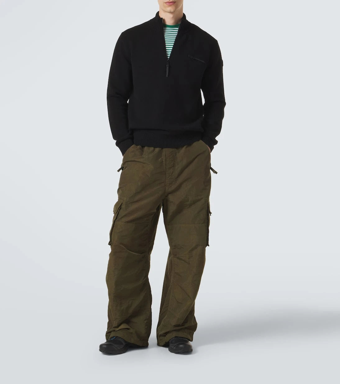 Moncler - Wool and cashmere half-zip sweater