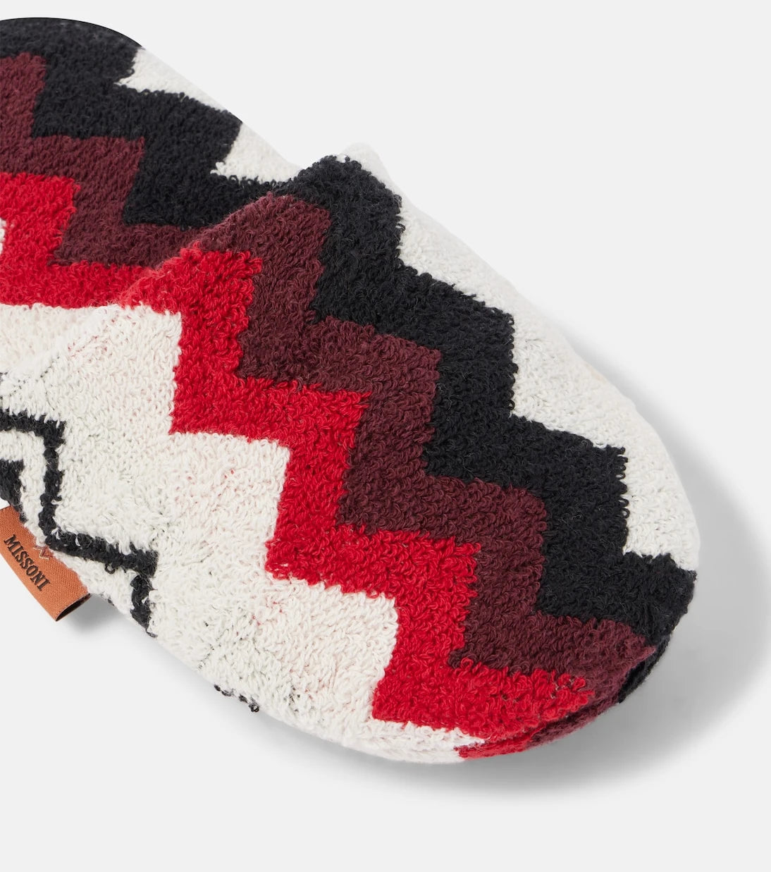Missoni - حذاء منزلي من قطن تيري بنقشة الزجزاج