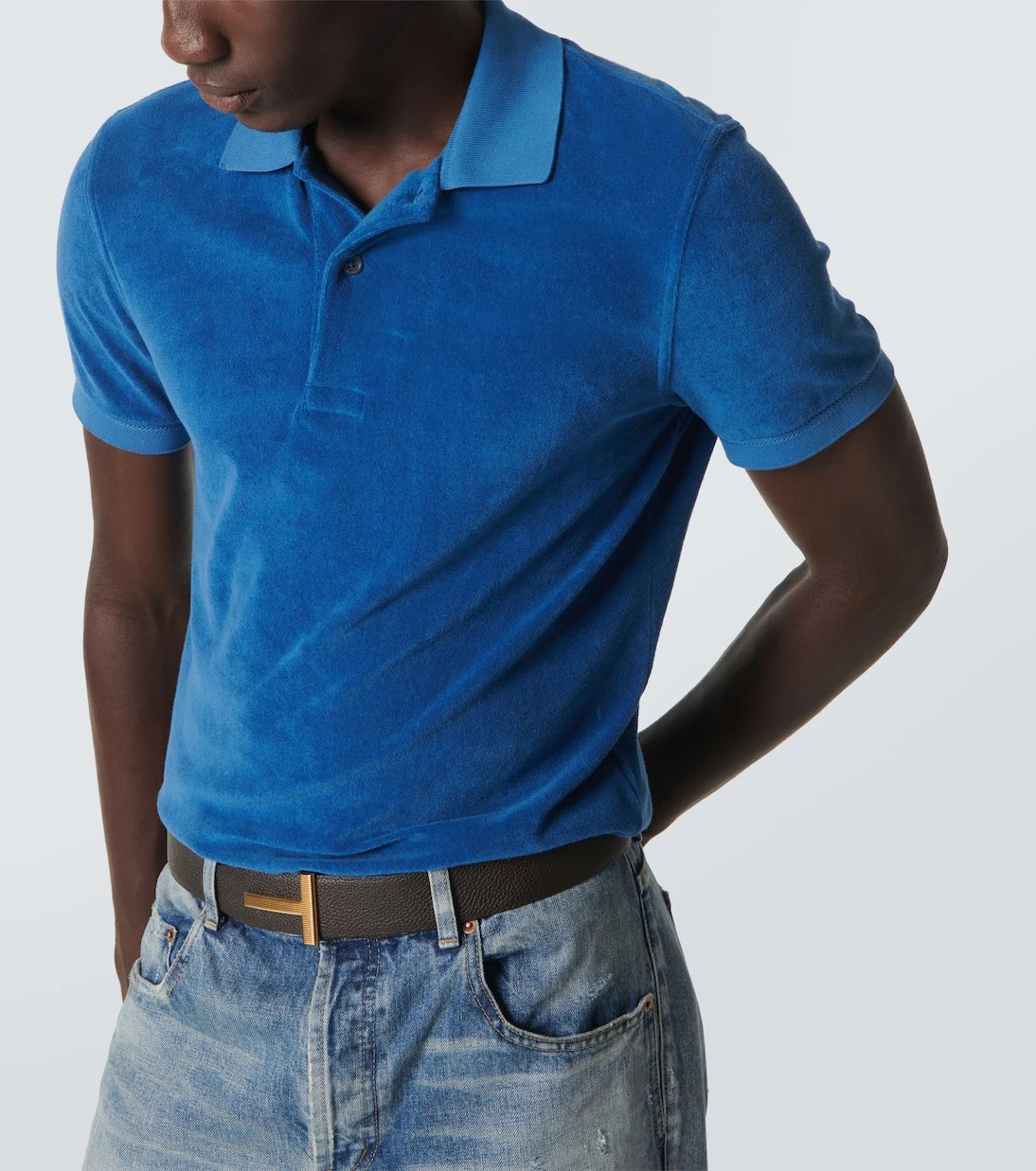 Tom Ford - Cotton-blend terry polo shirt