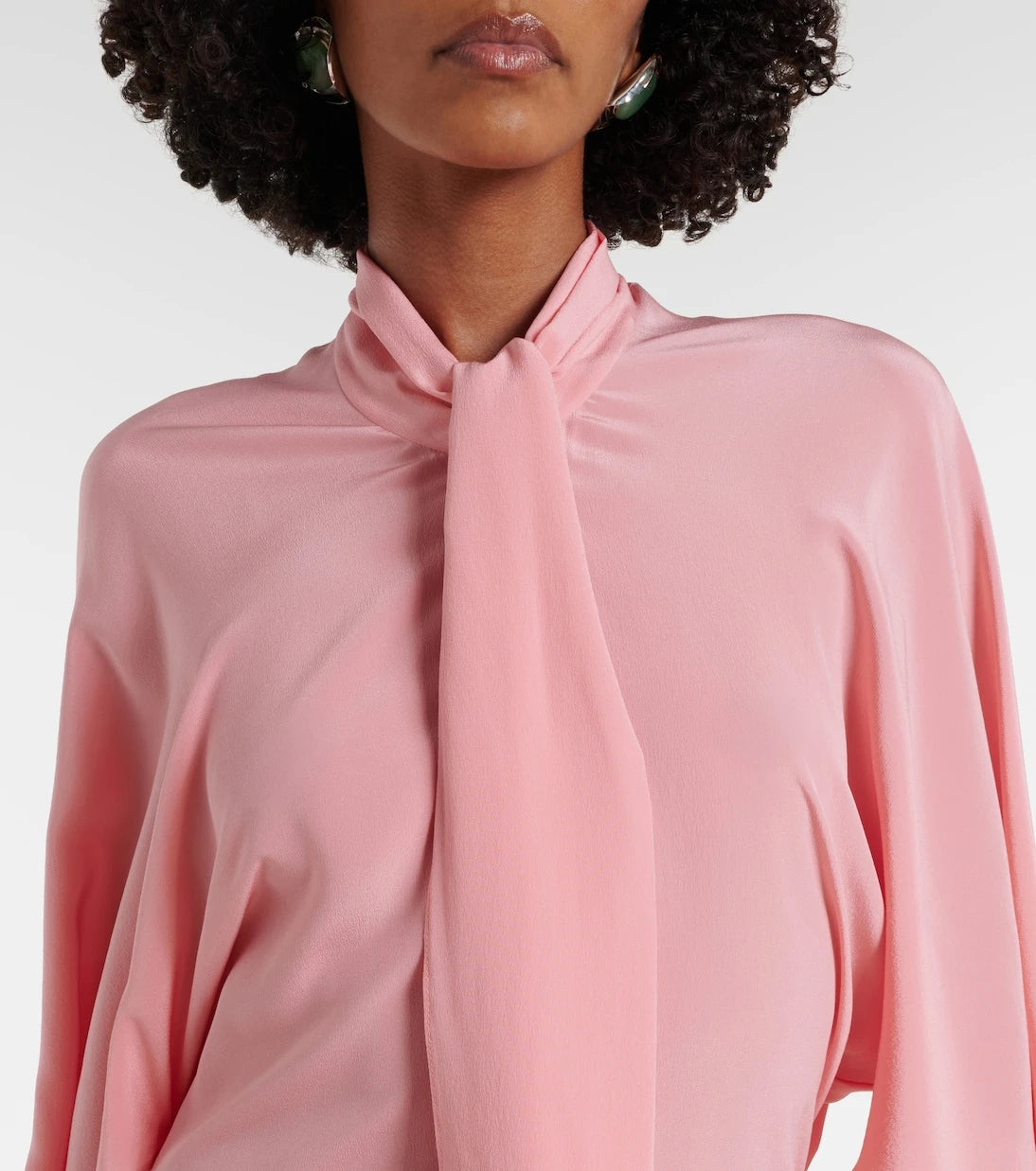 Stella McCartney - Tie-neck silk midi dress