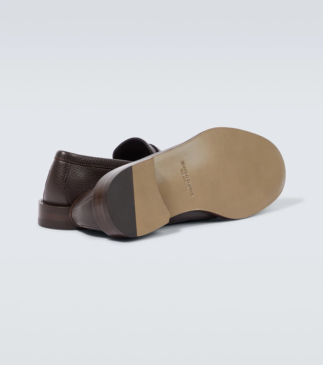 Manolo Blahnik - Perry leather penny loafers